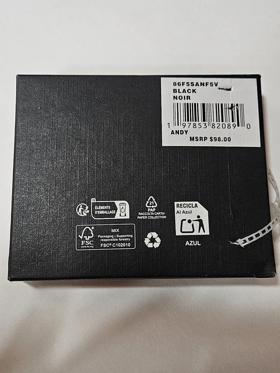 NWT Michael Kors Black  Wallet with Silver Logo - Picture 3 of 6